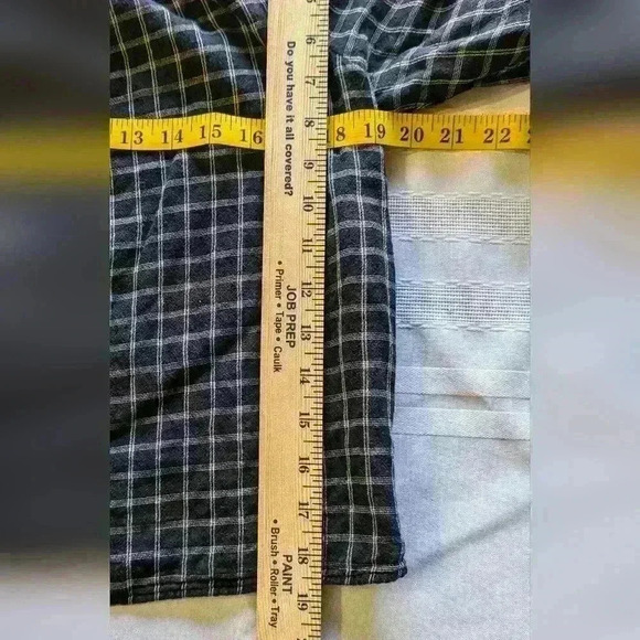 Madewell Plaid Off or On the Shoulder Top Sz Large Black/ White Tie Sleeves - Picture 8 of 8